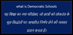 What is 'Democratic Schools' ? 